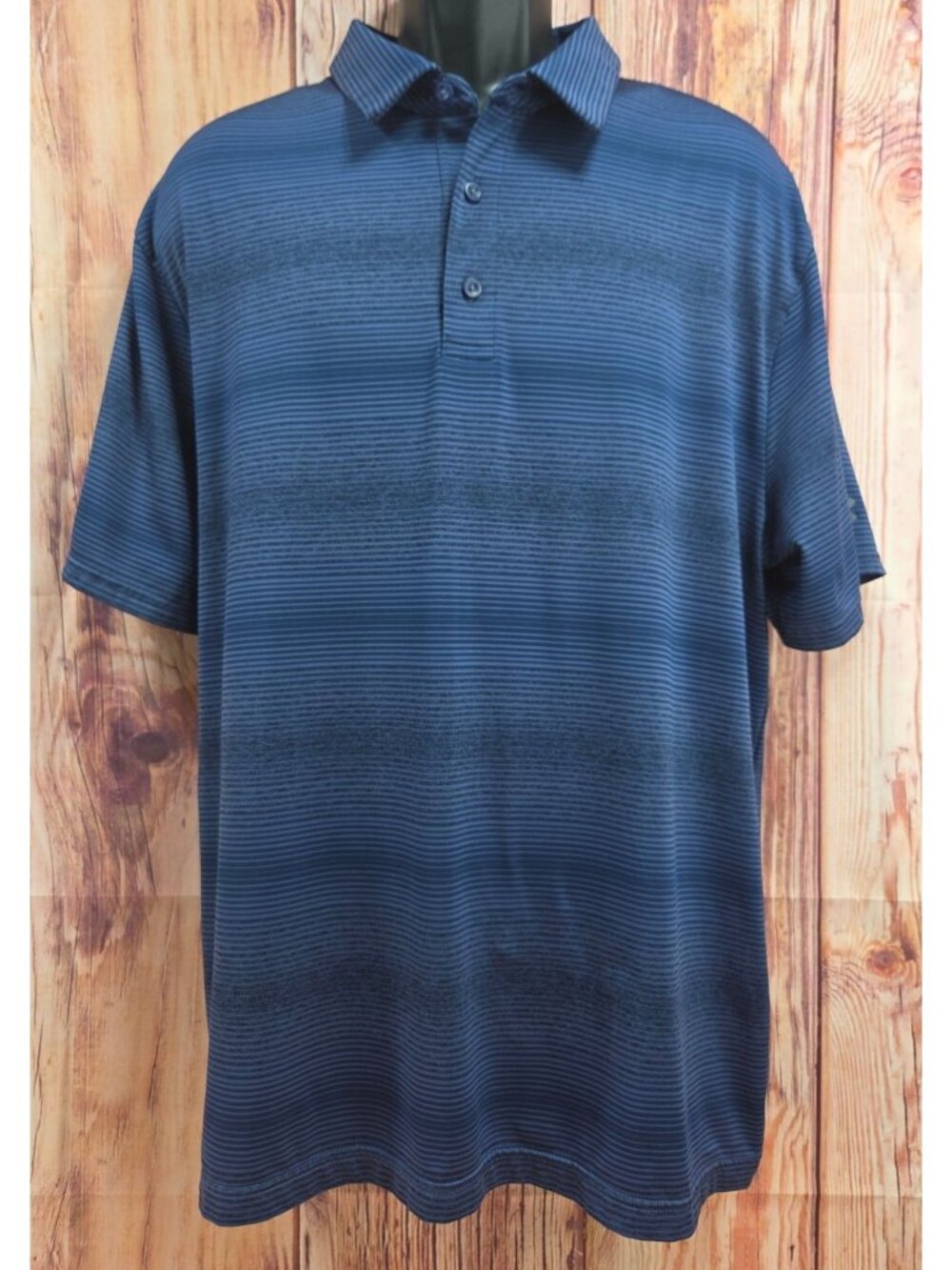 Under Armour Mens Blue Striped Performance Playoff Polo 2XL